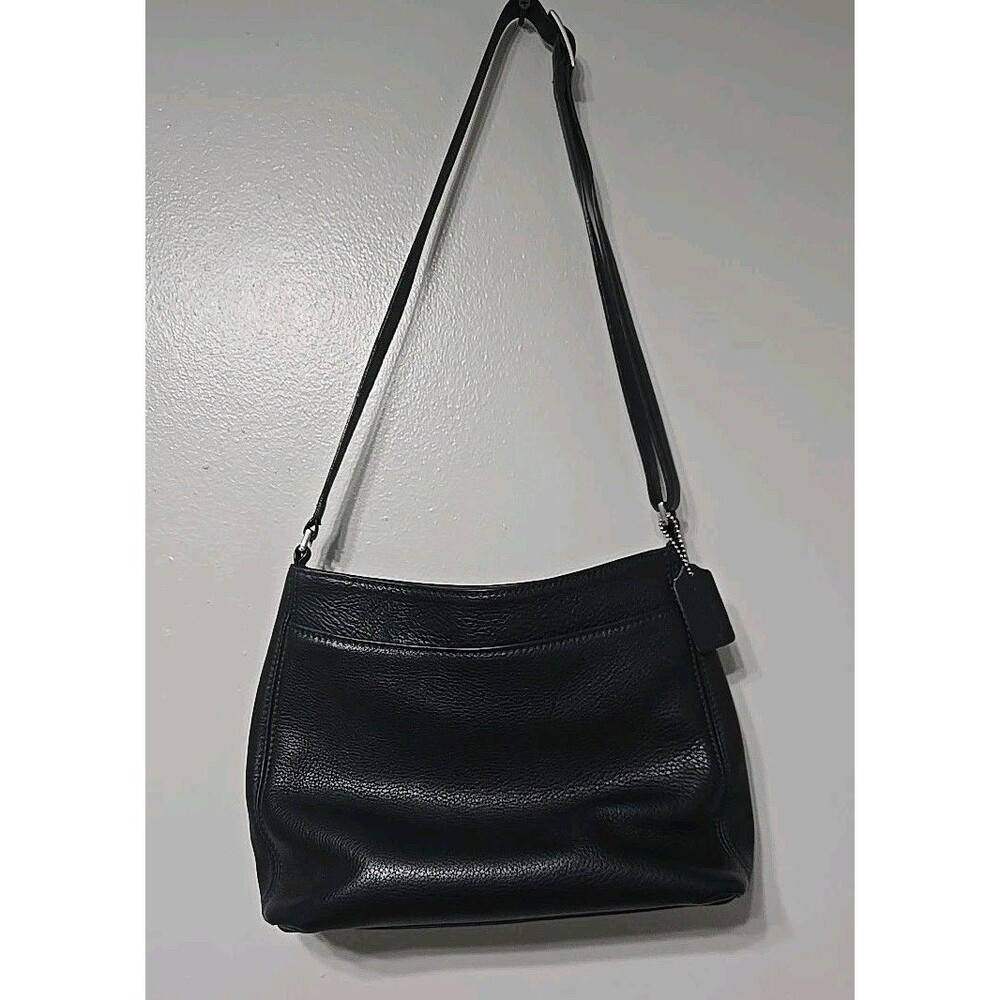 Vintage 1998 Coach Black Pebble Hudson Pocket Zip 6802